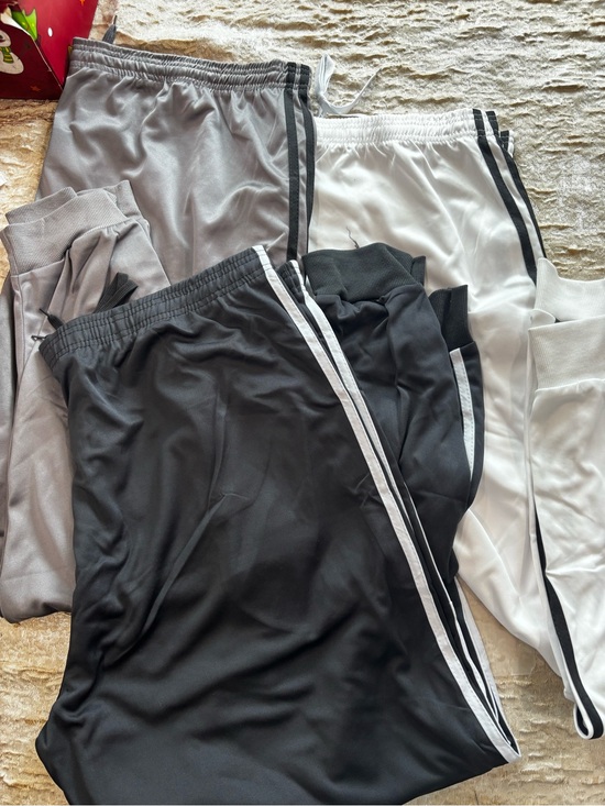 Essentials Other - Mens Black and White Athletic Track Pants - 3xl Tall (3pack)